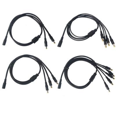 China High Quality Power Branch Wiring Female 1 To Male Up To 8 Y-Adapter CCTV DC Power Supply Splitter Cable 5.5mm x 2.1mm for sale