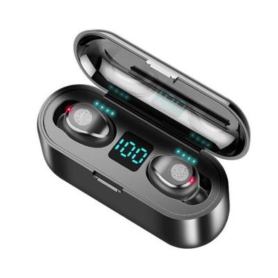 China Smart Wireless Headphones BT5.0 TWS Touch In-Ear Sports Earphone F9 TWS Wireless Earbuds With Power Bank Battery Display F9 for sale