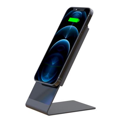 China New Trend Mobile Phone Charger 15W Qi Wireless Magnetic Desktop Stand Fast Charging Magnetic Charger For iPhone 12 for sale