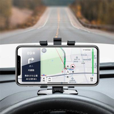 China Multifunctional ABS Universal Car Mobile Phone Bracket 360 Degree Sun Visor Mirror Dash Mount GPS Holder Car Phone Holder for sale