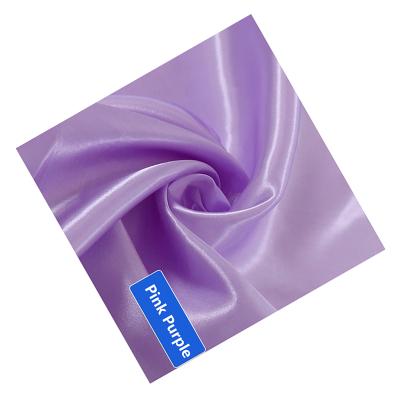 China China Manufacture Breathable Plain Dyed Polyester Woven Satin Fabric, Factory Price Inherent Flame Retardant 100% Polyester Satin Fabric for sale