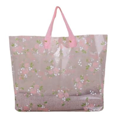 China Eco-friendly Reusable Promotional Plastic Tote Shopping Bags PE Material With Custom Logo In for sale