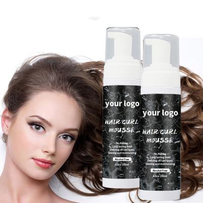 China Daily Life Natural Strong Hold Styling Logo Hold Hair Mousse Custom Made Mousse For Curly Hair for sale