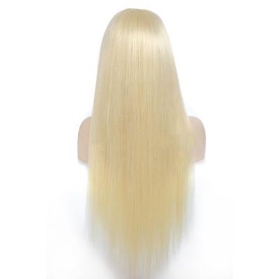 China 2021 Silky Straight Blonde Human Hair 613 Transparent Lace Frontal 100% Virgin Human Hair Wigs for sale