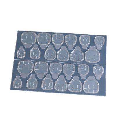 China Nail Beauty Art Silicon Fake Nails Adhesive Jelly Labels, 24 Counts Stickers Each Sheet for Fake Nails Other Nail Supplies for sale