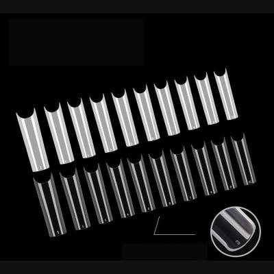 China Easy Apply HotSelling 550Pcs Mix Styles XL C Curve Straight Length Half Cover Extra Long Acrylic Nail Tips for sale