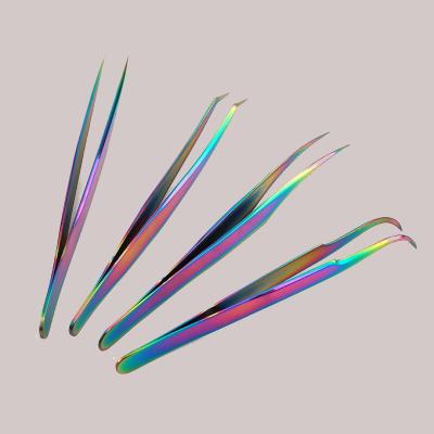 China Eyebrow Customization Logo Tweezer Volume Eyelash Applicator Tweezers Makeup Factory Own Brand for sale