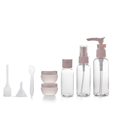 China Home Cosmetic Packaging Emulsion Travel Bottle Set Barber Shop Private Label Private Label Plastic Bottle Airless Bottle for sale