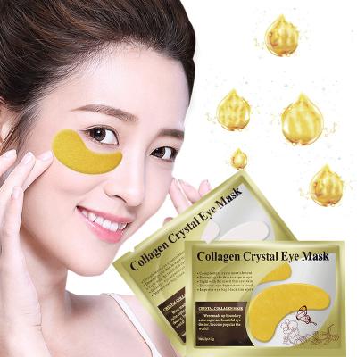 China Hottest Anti Puffiness Under Eye 24K Collagen Crystal Gold Eye Mask For Dark Circles Remove Wrinkle Anti Aging for sale