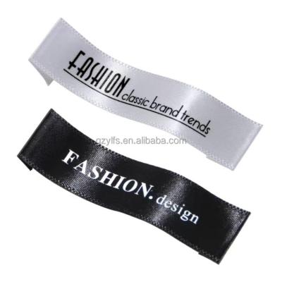 China New 2023 Sustainable Product Customized Garment Accessories Screen Apparel Satin Woven Labels For Clothes Hat Shoes for sale