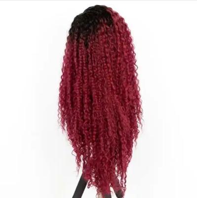 China Water Wave Cheap wholesale premium high quality semi pre plucked synthetic heat resistant 13*4 synthetic body wave hd 13x4 full frontal wig for sale