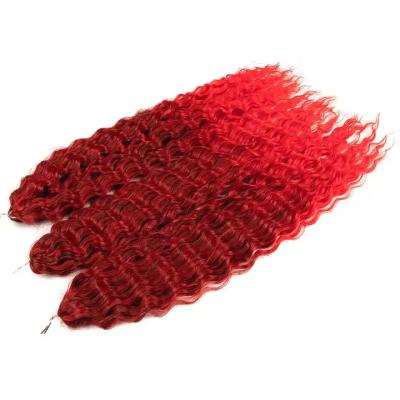 China Deep Wave Rebecca cheap bulk pack ombre long weft high synthetic fiber hair weave bundle extension braiding crotchet hair crochet braids for sale