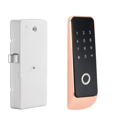 China Zinc Alloy Digital Fingerprint Password Lock Keypad Smart Touch Keypad Electronic Wardrobe File Cabinet Locks Password Lock for sale