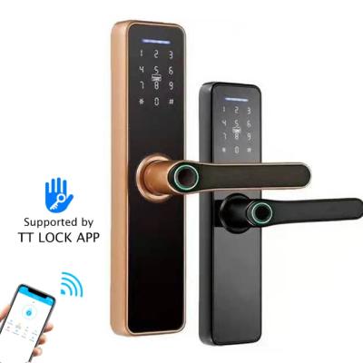 China Keyless Electronic Digital Fingerprint Door Lock App Fingerprint Door Lock TTlock Wooden Door Security Door Lock Electronic Smart Door Lock for Home and Office for sale