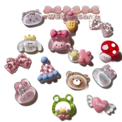 China Custom Clog Charm Wholesale Cute Cartoon Bear Shoes Charm DIY PVC Accessories Lace Decoration Accessories Black Cloak Charm for sale