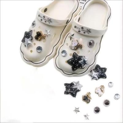 China Custom Clog Charm Wholesale Customization 2023 Fashion Metal Water Diamond Resin DIY Senior Designer Clogs Shoes Charm Shoes Accessories for sale