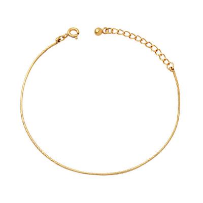 China TRENDY Simple Design 18K Stainless Steel Gold Plated Serpentine Bracelet For Women for sale