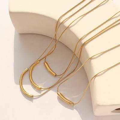 China FASHIONABLE New Fast Delivery Fashion Gold Charm Summer Simple Stainless Steel Necklace for sale