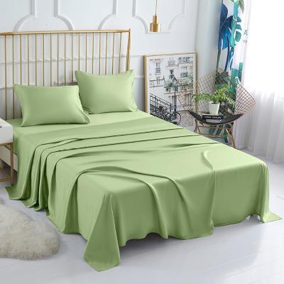 China Sustainable Hot Selling Amazon Exported Bedding To USA Bamboo And Polyester Blended Flat Sheet Set for sale