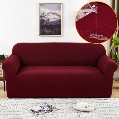 China Viable Wholesale Custom Thickened Waffle Fleece Fully Enclosed Elastic Universal Waterproof Sofa Cover for sale