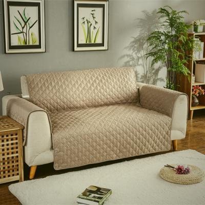 China Durable Quilted Ultrasonic High Stretch Microfiber Fabric Sofa Cover Hot Selling for sale