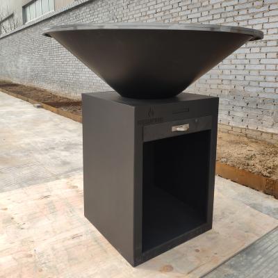 China Easily Assembled Party Fire Garden Steel Metal Corten Steel Charcoal Grills for sale