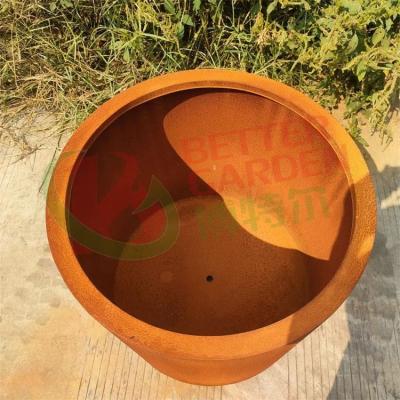 China Flower garden planter corten steel flower planter garden corten steel planter steel plant pots for sale