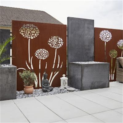 China Art Deco Steel Screen Fence Laser Cut Corten Steel Screens Steel Screen for sale