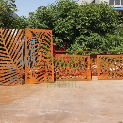 China Art Deco Steel Screen Fence Metal Screens Panels Corten Steel Garden Screen for sale