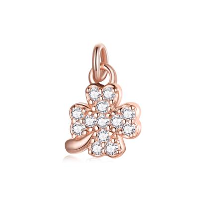 China BSP003 Open Heart Shaped Clover FASHION Four Leaf Cubic Zirconia Pendant BSP003 from BAMOER 925 Sterling Silver Micro Pave Cubic for sale