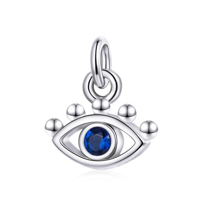 China BAMOER Evil Eyes Zircon Charm TRENDY Blue Evil Eyes Pendant Pendant For Neklace, Christmas Gift For Woman Girl BSP009 for sale