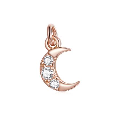 China BAMOER Charm Original FASHIONABLE Design Special Pendant Star Moon Shaped Stone Pendant 925 Sterling Silver Forever Love BSP010 for sale