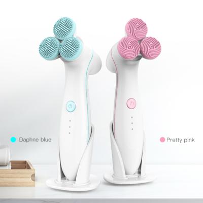 China Professional Acne Treatment JEEVA Face Cleaning Brush Electric Facial Cleansing Brush for sale