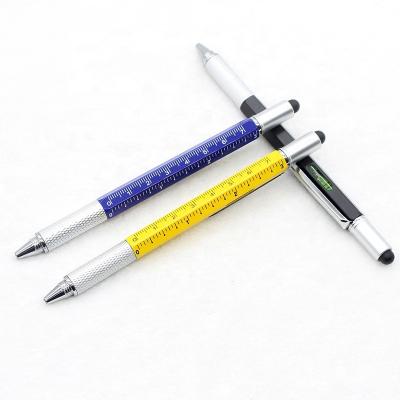 China Promotional Pen Novelty Gifts 6 in 1 Multi Tools Pen One Touch Stylus Tool Pen Fountain Pen for sale