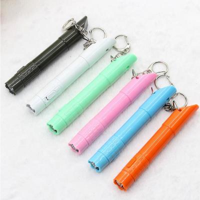 China Promotional Pen Creative Multifunctional Whistle LED Light Tip Pen Outdoor Travel Multipurpose Keychain Telescopic Pen for sale