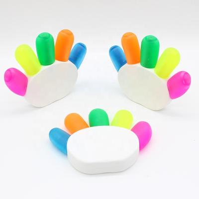 China office & School Markers Finger Shape Highlighter Bar Fluorescent Colors Cute Watercolor Pen Multi Colors for sale