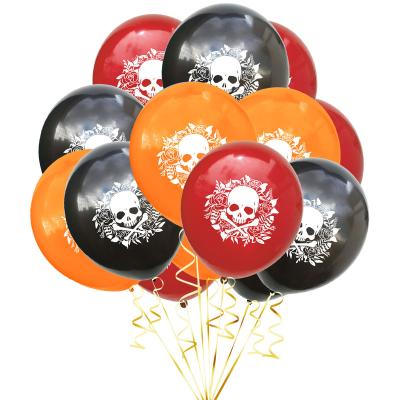 China Halloween Latex Balloons Orange Round Latex Balloons Halloween Pumpkin, Ghost and Spider Web Balloon Party Decoration Supplies for sale