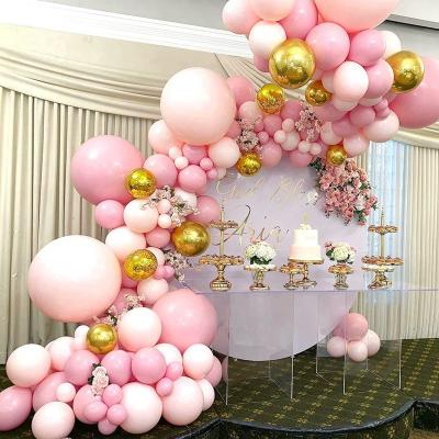 China Decoration 10inches Rose Gold Balloon SET ROSE Latex Birthday Wedding Party Arch Set Gold Balloon for sale