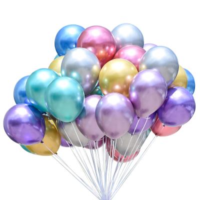 China Latex 12inch Chrome Latex Metallic Balloons for Birthday Party Wedding Engagement Baby Shower Decorations for sale