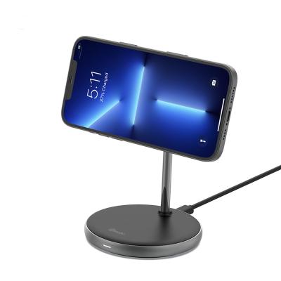 China Mobile Phone 15W QI LED Fast Charging Portable Charger for iPhone 12 and 13 Series Wireless Charger Pad for sale