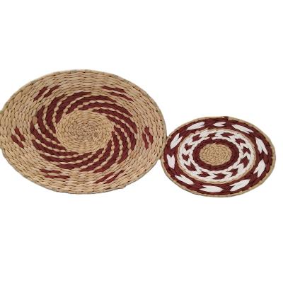 China Rustic Hot Selling Plant Plankton 4 Set And Woven Wall Plate Wall Hanging Paper Decoration For Home Decor for sale