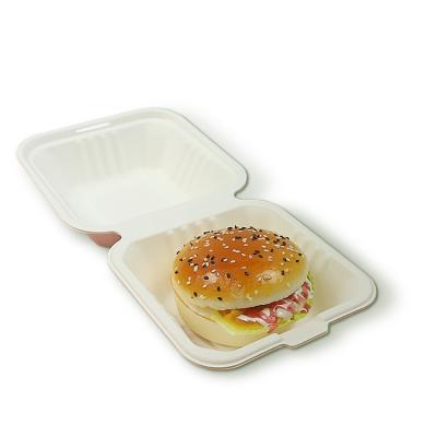 China Bagasse Burger Fast Food Disposable Biodegradable Biodegradable Packaging Boxes for sale