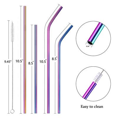 China Amazon Sustainable Metal Stainless Steel Bar Accessories Reusable Eco Friendly Wholesale Drinking Straws for sale