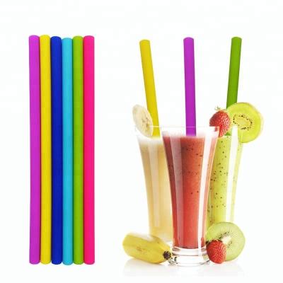 China Viable Recyclable Environmental Silicone Drinking Straws With Clean Brush for sale