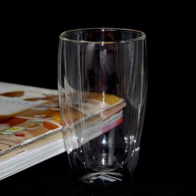 China CLASSIC Custom Heat Resistant Borosilicate Double Wall OEM ODM Glass Mug for sale