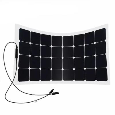 China Home Commercial Flexible Solar Panel 50 Watt 12 Volt Monocrystalline Bendable Semi-Flexible Solar System 100w 200w 300w 400w For RV Marine Cabin Van Car for sale