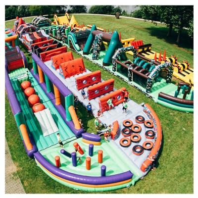 China Hot Selling PVC Product Dimensions That Support Customization Land Inflatable Obstacle Course, Outdoor Inflatable Sports Game for sale