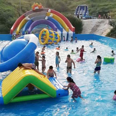 China New Design Water Park Entertainment Inflatable Water Slide Inflatable Water Park Play Equipment/Aqua Park, Inflatable Water Pool for sale