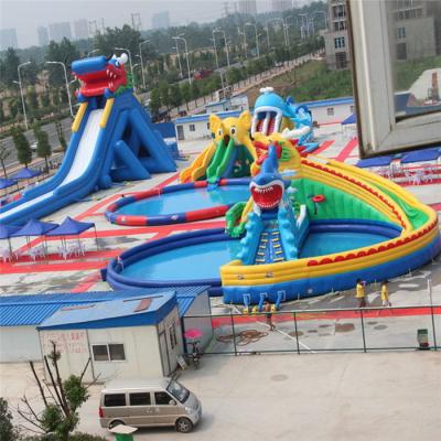 China New Design Water Park Entertainment Inflatable Water Slide Inflatable Water Park Play Equipment/Aqua Park for sale