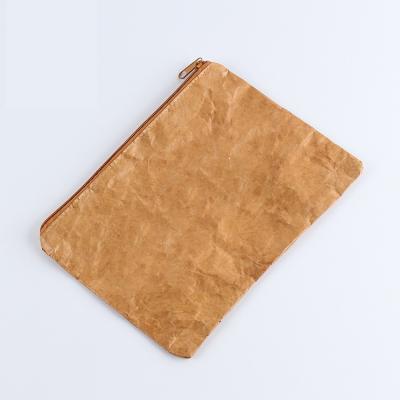 China Recyclable Paper Wallet Cosmetic Bag Tyvek Kraft Paper Waterproof Brown Paper Bag for sale